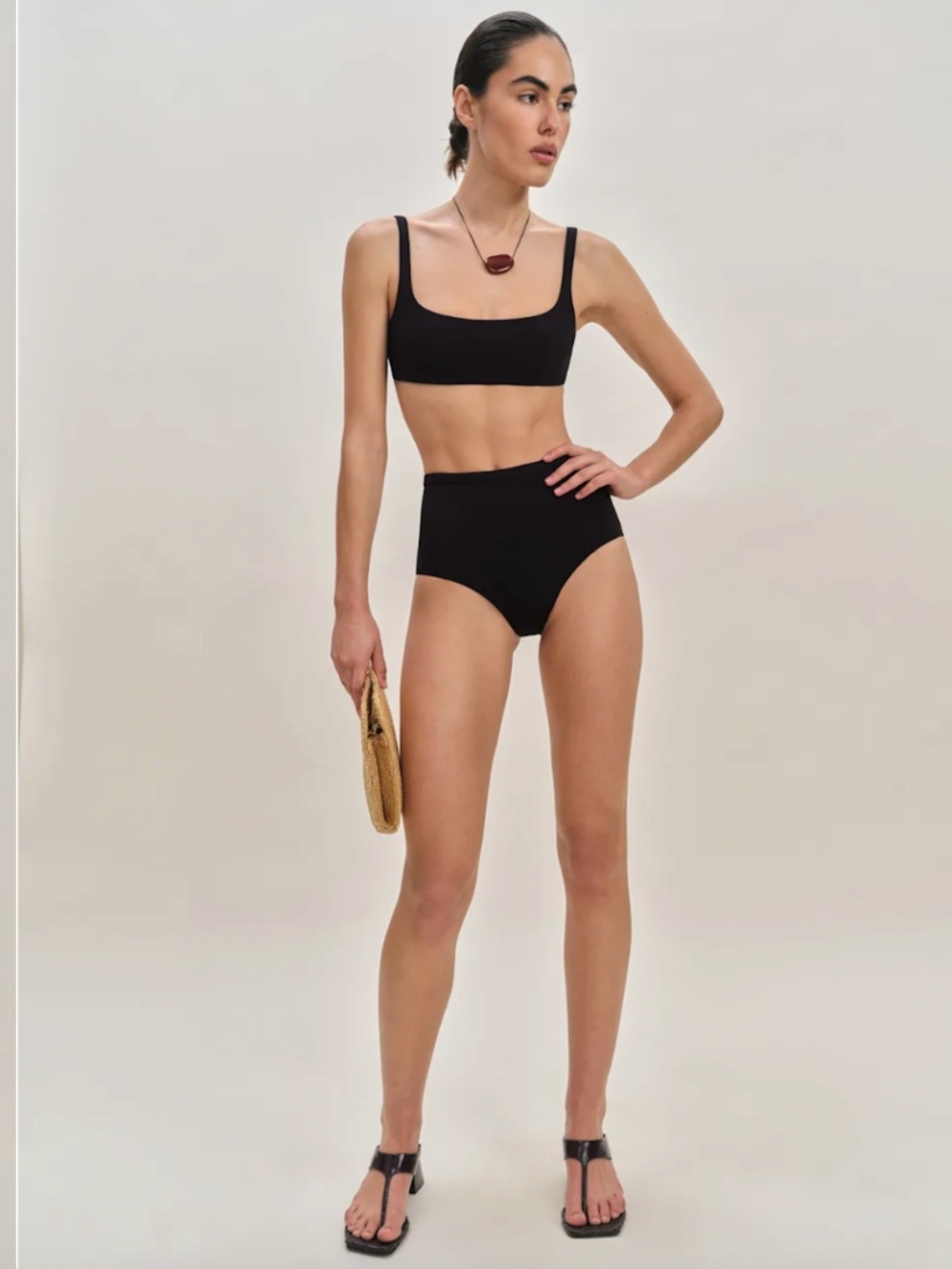 Reformation Azure Bikini Bottom Black - Size S - Picture 2 of 5